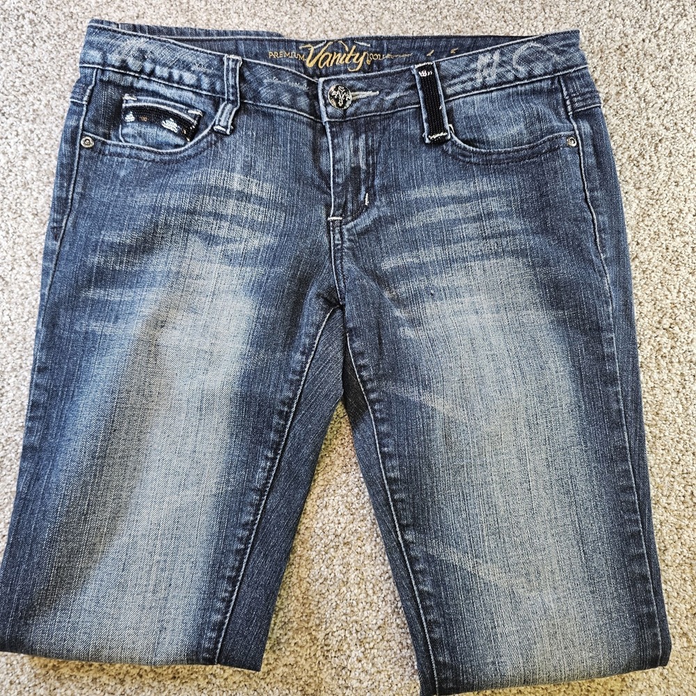 Vanity Kennedy Premium‎ Collection Women's Bootcut Jeans 28x33 Stretch Dark Wash